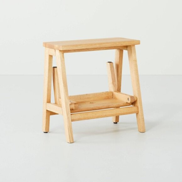 Wood Kitchen Step Stool Natural - Hearth & Hand Magnolia, Target, New in Box - Picture 3 of 9